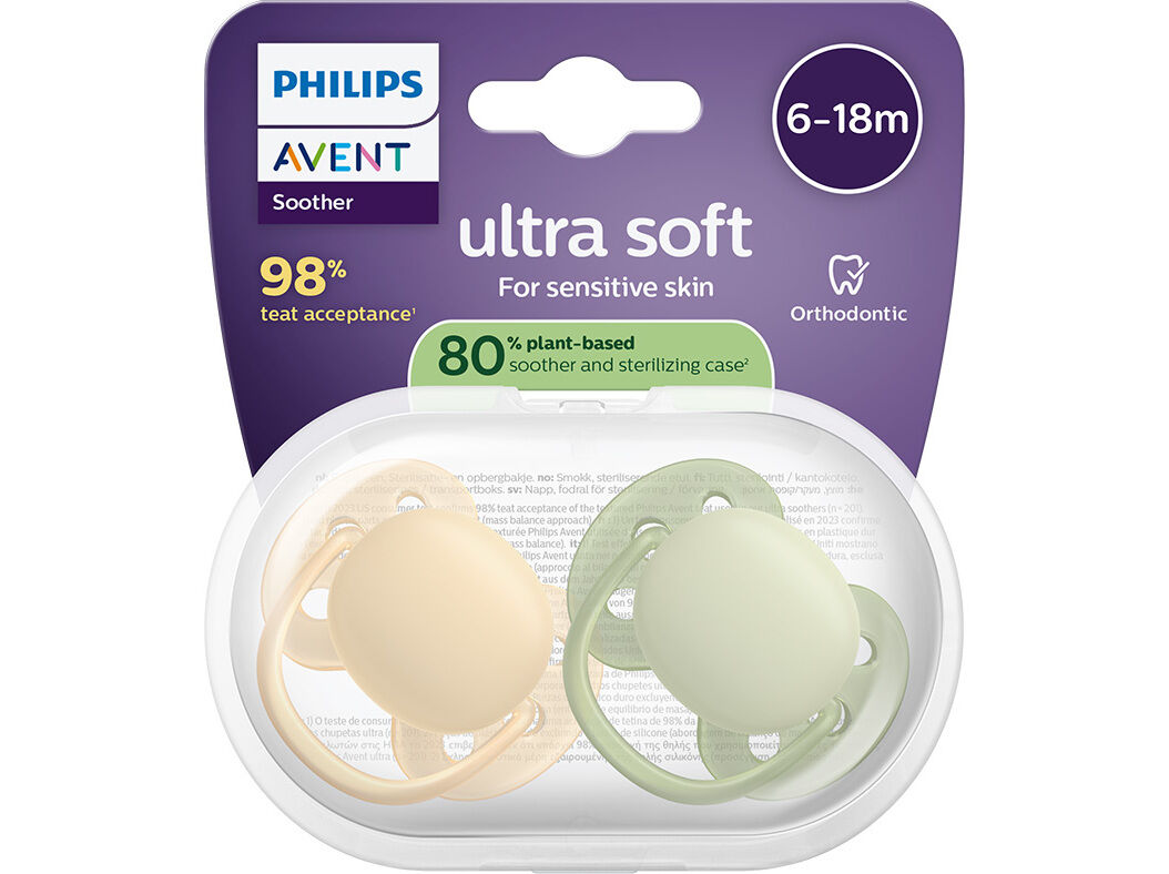 CHUPETA AVENT ULTRA SOFT6-18M LISA AM/VE 2UN image number 0