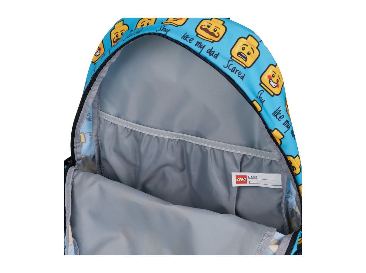 MOCHILA ESCOLAR LEGO MINIFIGURES AZUL 32X47X19CM image number 3