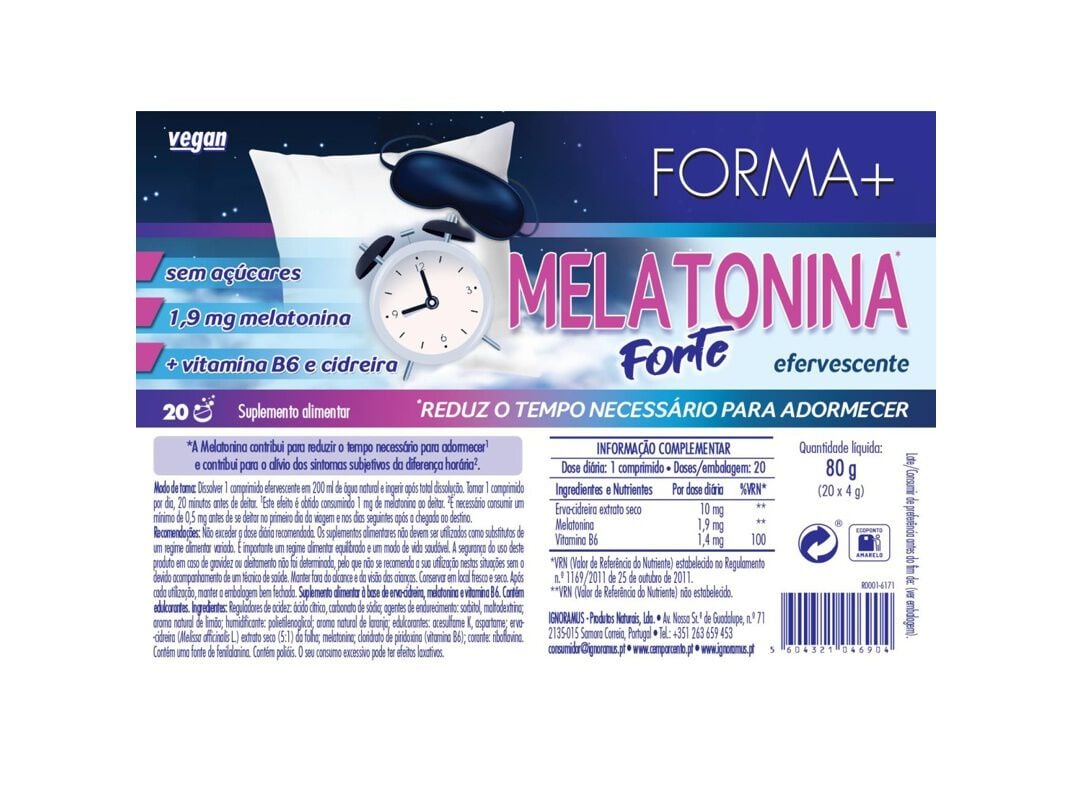 MELATONINA EFERVESCENTE FORMA+ 20 COMP image number 1