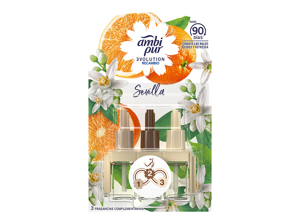 AMBIENTADOR EL&Eacute;CTRICO AMBIPUR RECARGA 3VOLUTION SEVILHA 20ML image number 0