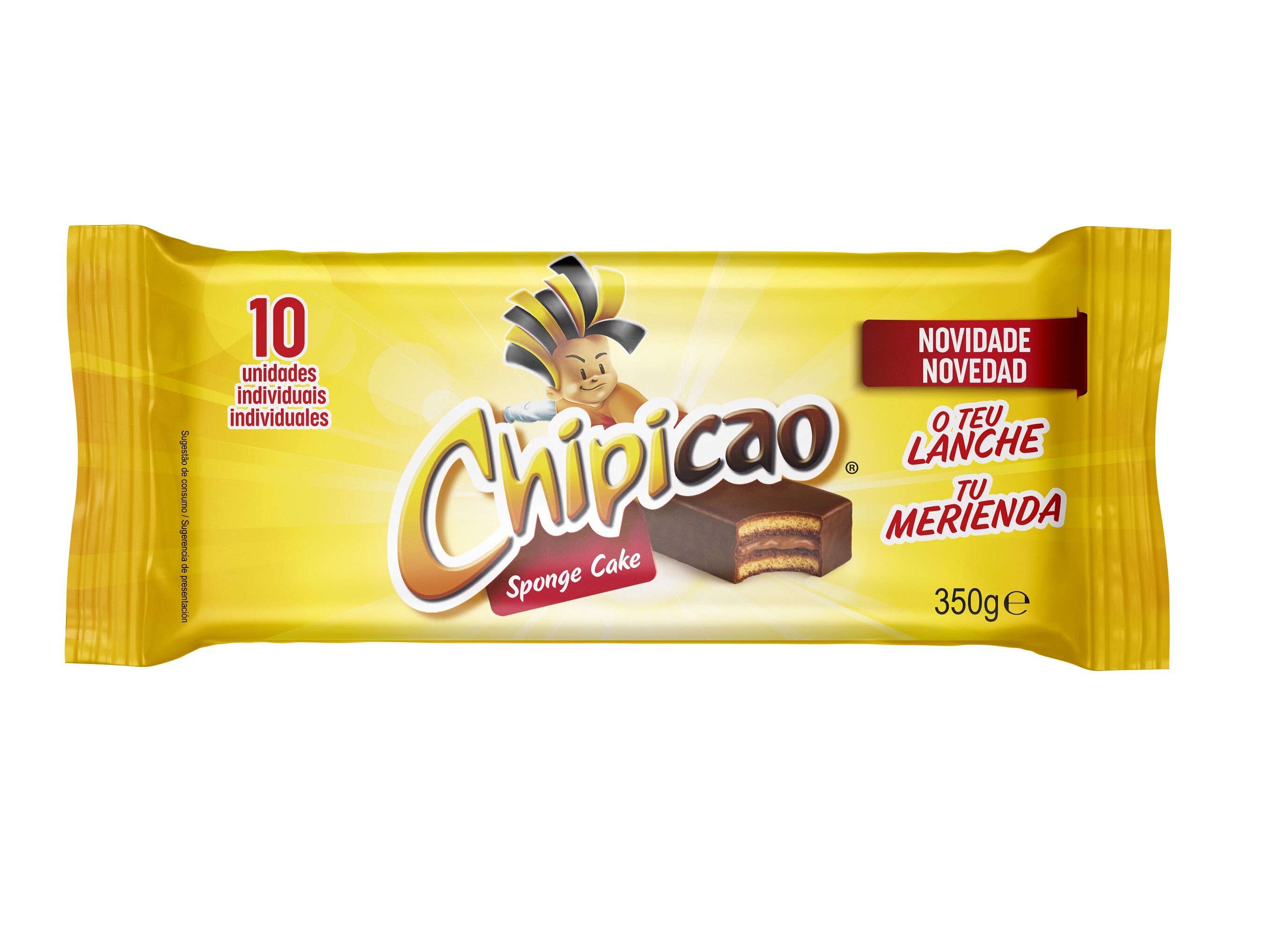 BOLO SPONGECAKE CHIPICAO RECHEIO CACAU 350G image number 0