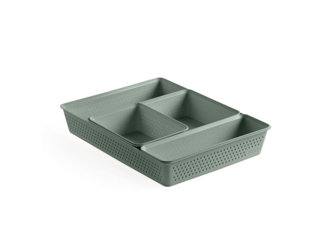 CONJUNTO DE 4 ORGANIZADORES BOHOL TATAY SLIM/A6/A5/A4 VERDE SAGE image number 0