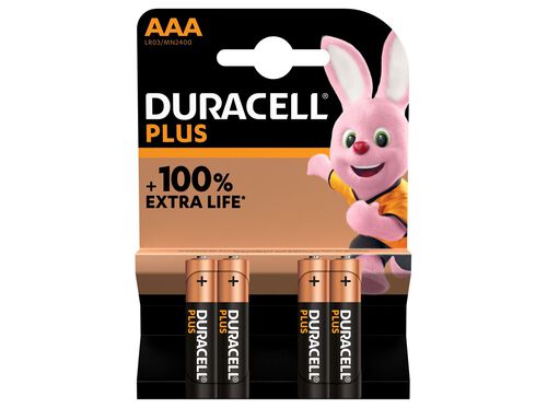PILHA ALCALINA DURACELL PLUS AAA PACK 4 image number 0