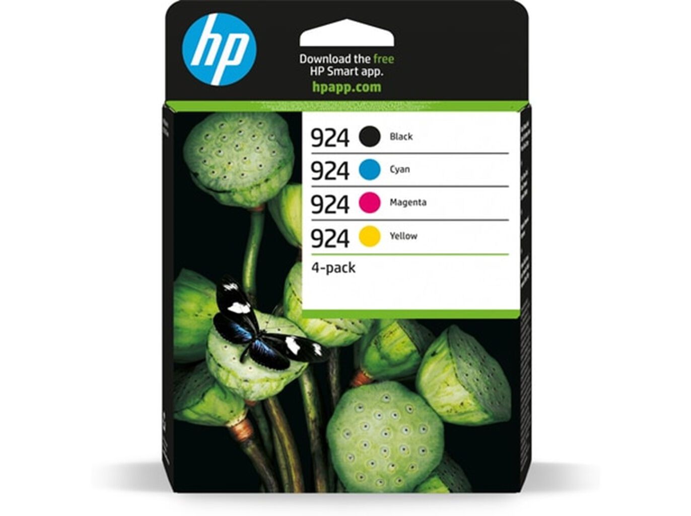 TINTEIRO ORIGINAL HP 924 4-PACK PRETO E CMYK image number 0