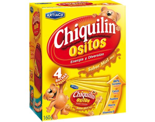 BOLACHA ARTIACH CHIQUILIN OSITOS MEL MULTIPACK 160G image number 0