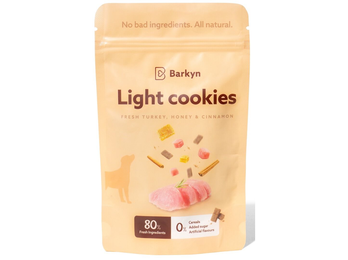 SNACKS PARA C&Atilde;O BARKYN MEL E CANELA 60G image number 0