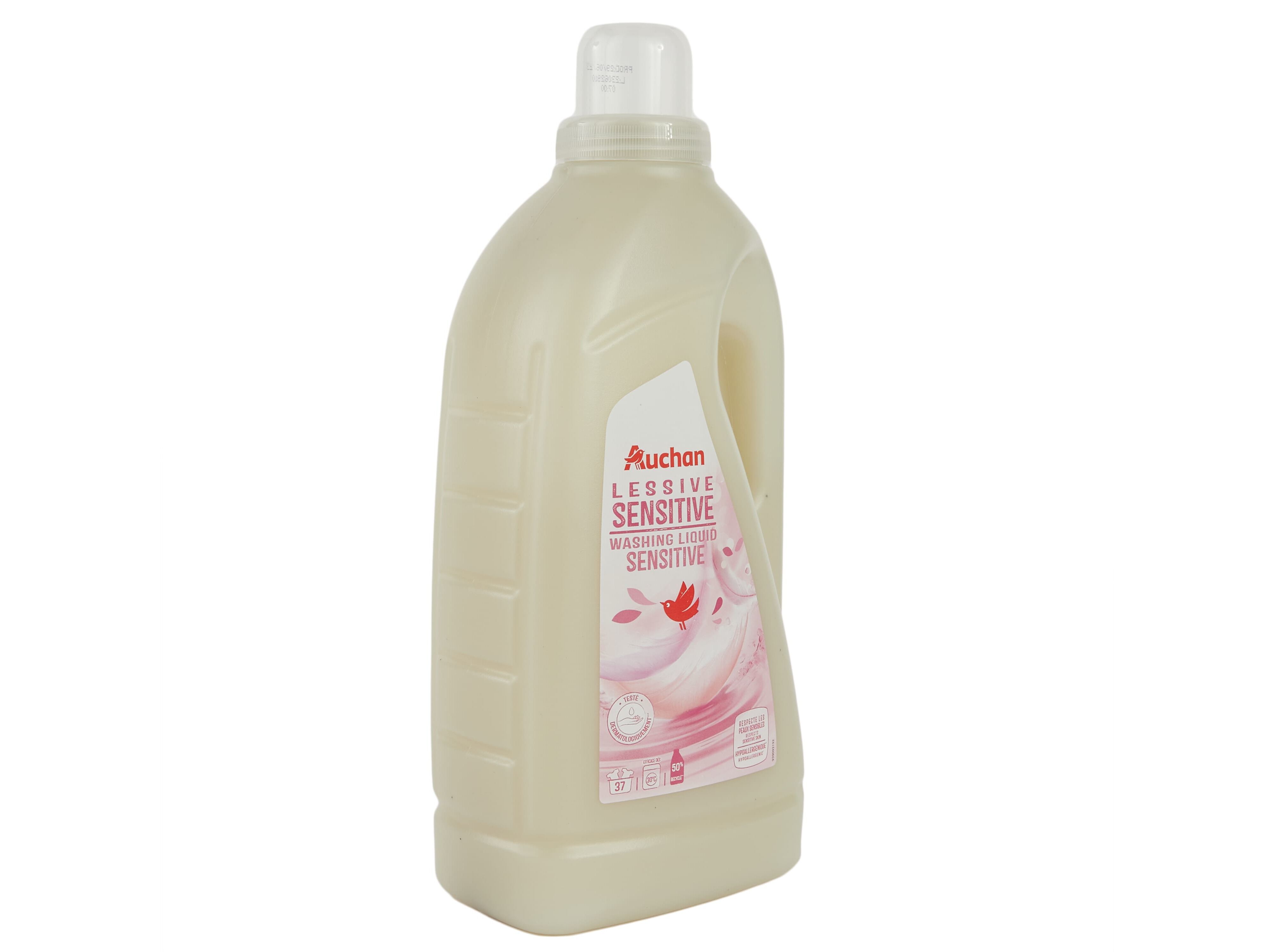 DETERGENTE ROUPA M&Aacute;QUINA L&Iacute;QUIDO AUCHAN SENSITIVE 37 DOSES image number 1