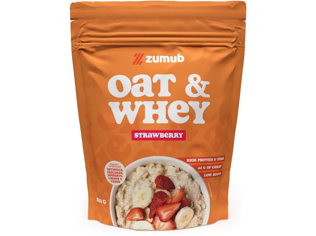 PROTEINA ZUMUB AVEIA & WHEY MORANGO 500 G image number 0