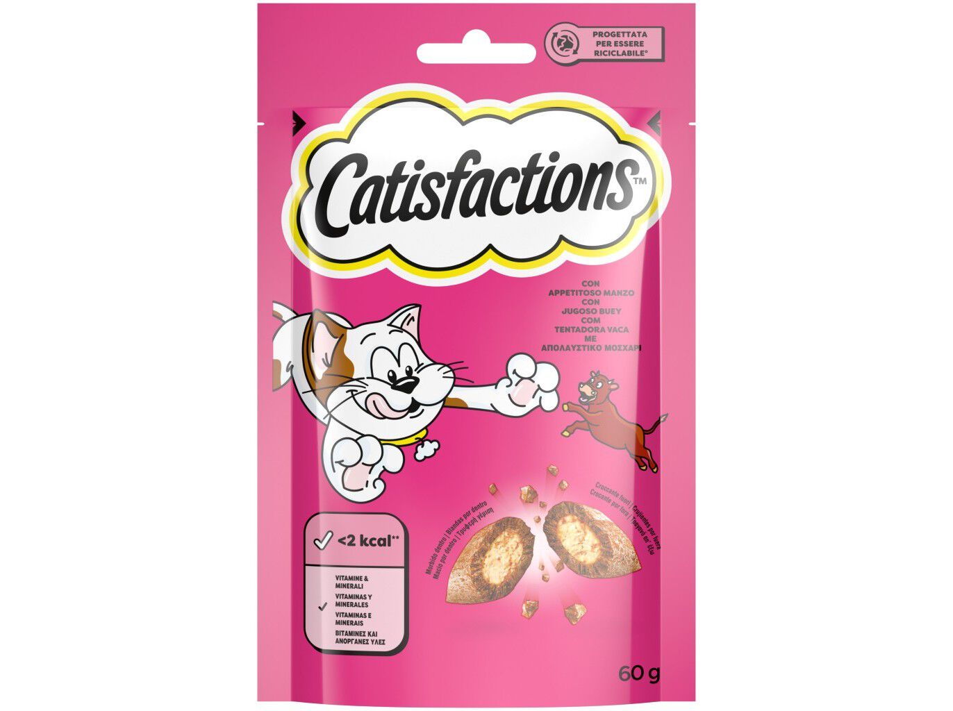 SNACK GATO CATISFACTIONS VACA 60G image number 1