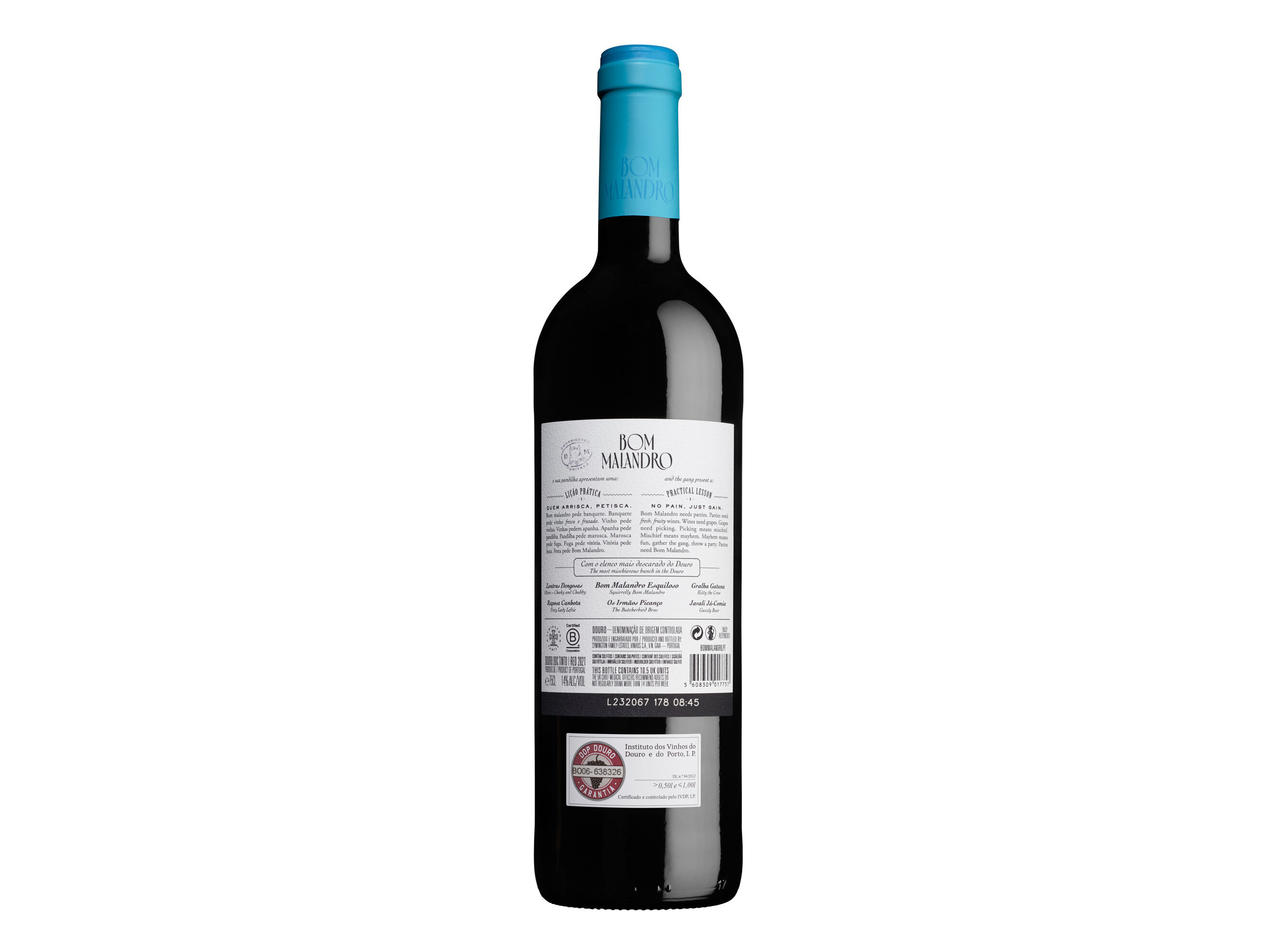 VINHO TINTO BOM MALANDRO DOURO 0.75L image number 1
