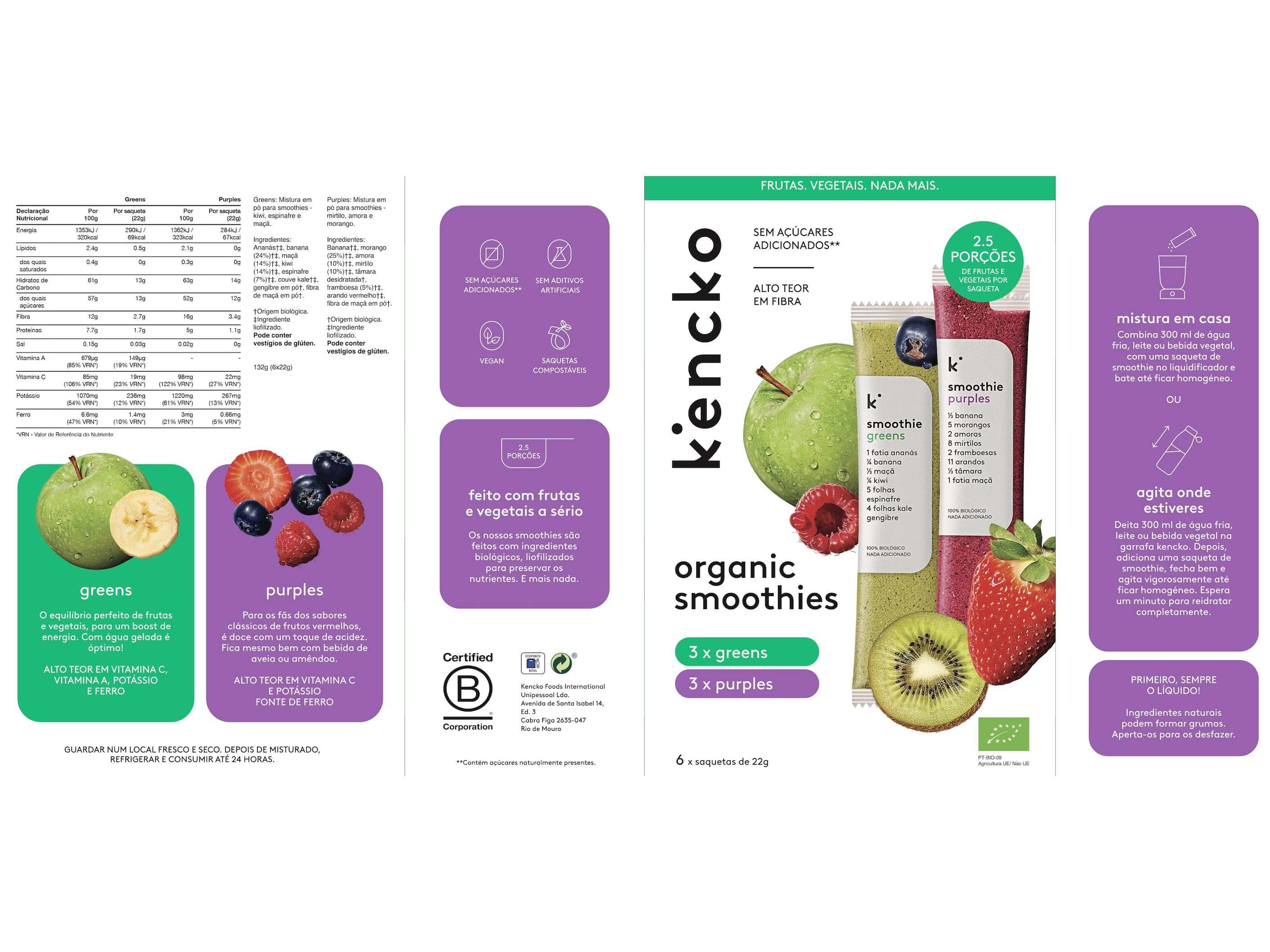 BATIDO KENCKO GREENS + PURPLES 6X22G image number 1