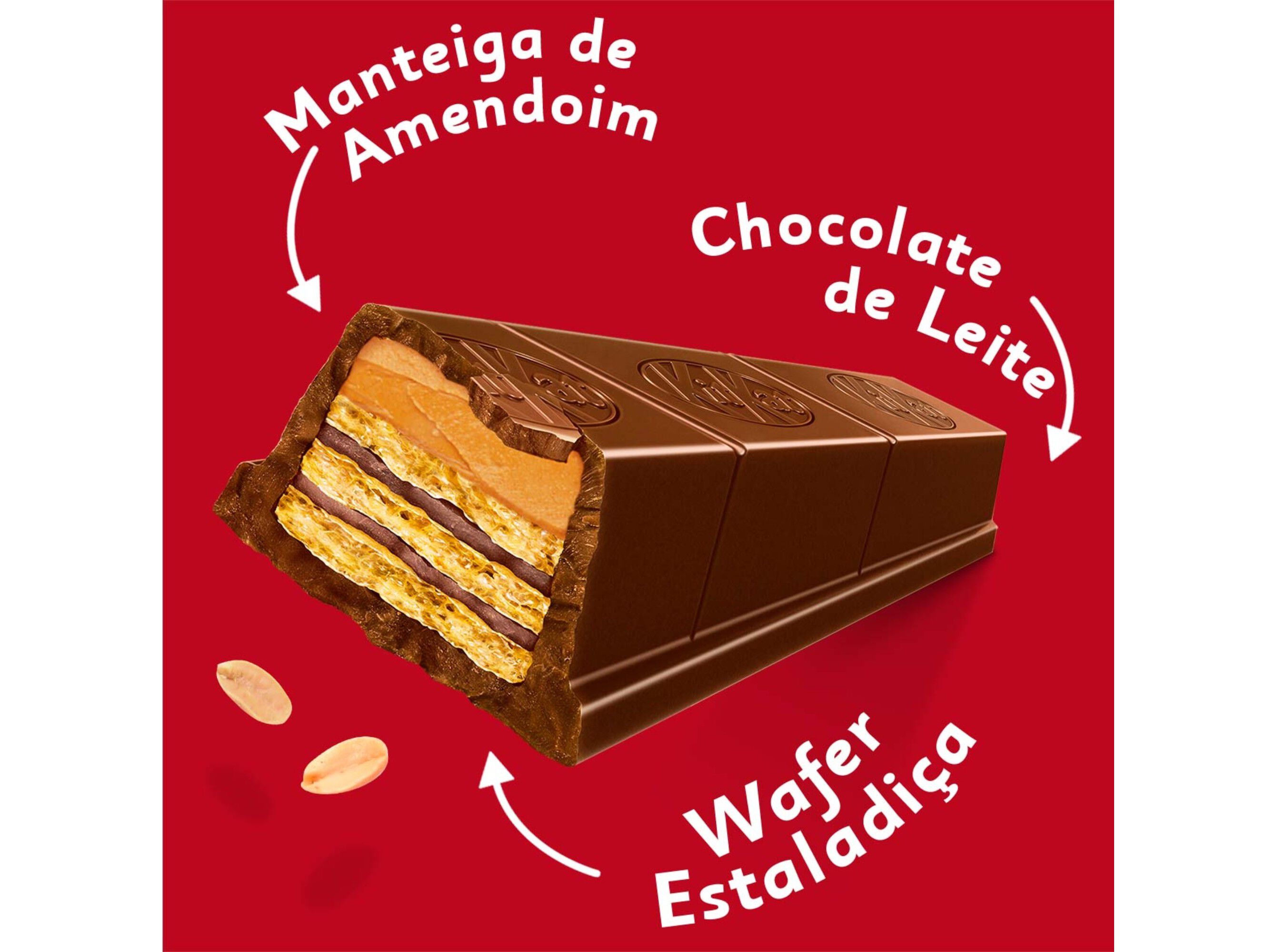 SNACK DE CHOCOLATE KITKAT CHUNKY MANTEIGA AMENDOIM 4X42G image number 1