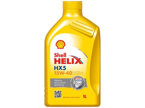 LUBRIFICANTE HELIX SHELL HX5 15W40 SINTÉTICO A3-B3 1L image number 0