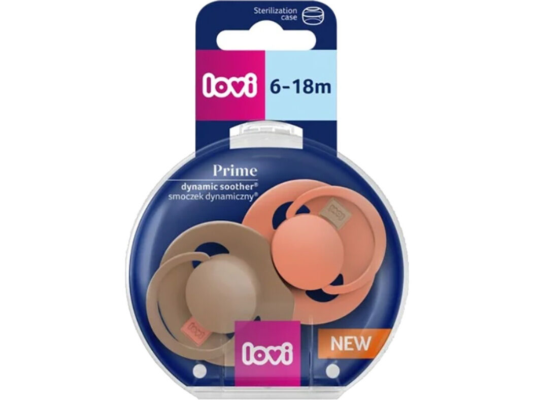 CHUPETA LOVI PRIME 6-18M GRANOLA/LARANJA 2U image number 0