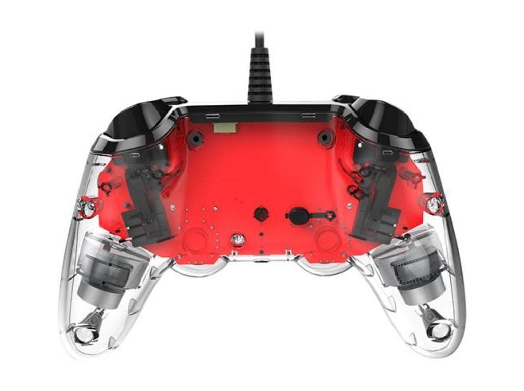 COMANDO COM FIO NACON PARA PS4 (VERMELHO / TRANSPARENTE) image number 2