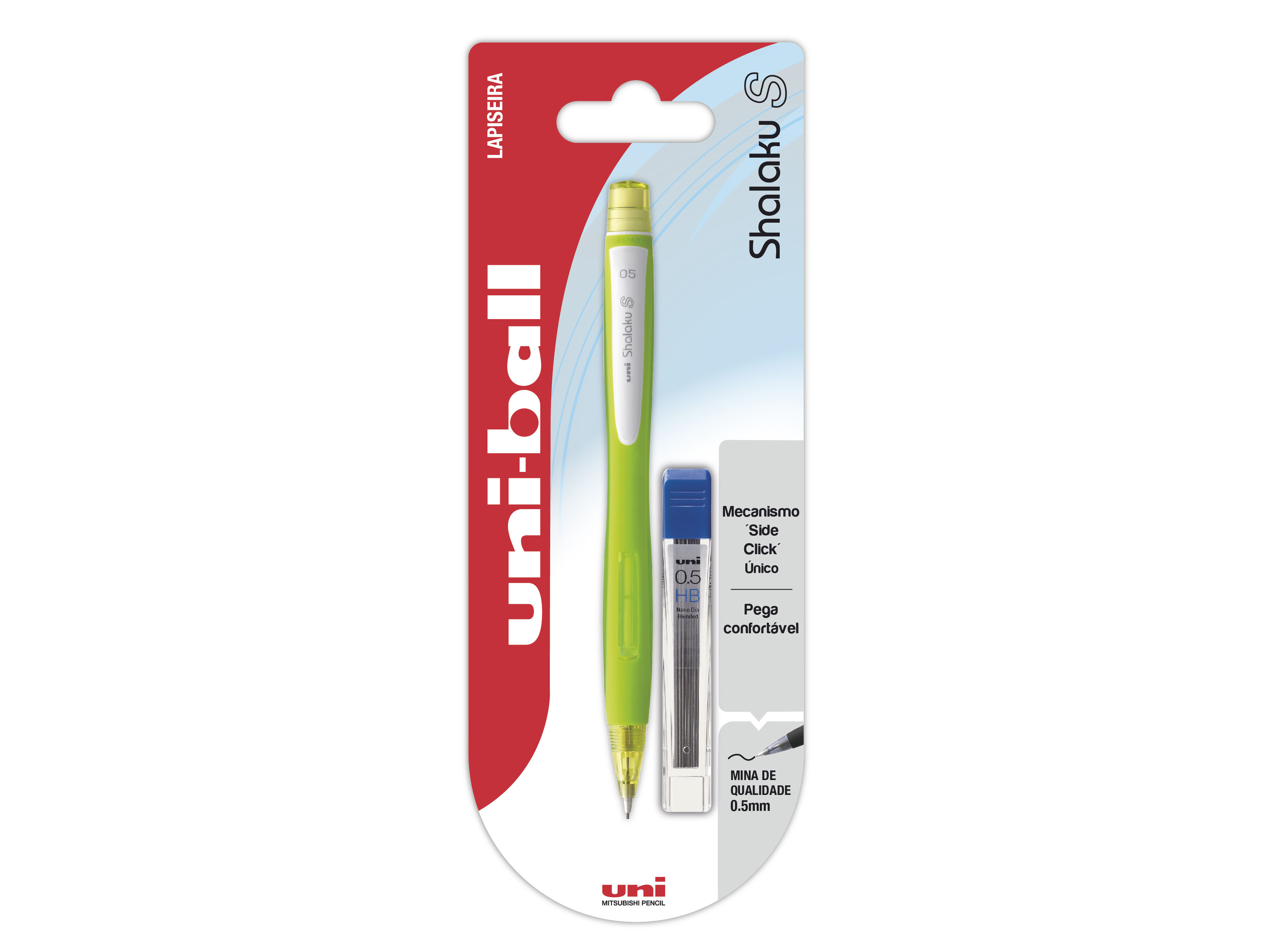 LAPISEIRA SHALAKU UNI-BALL 0.7MM COM TUBO DE MINAS CORES SORTIDAS image number 1