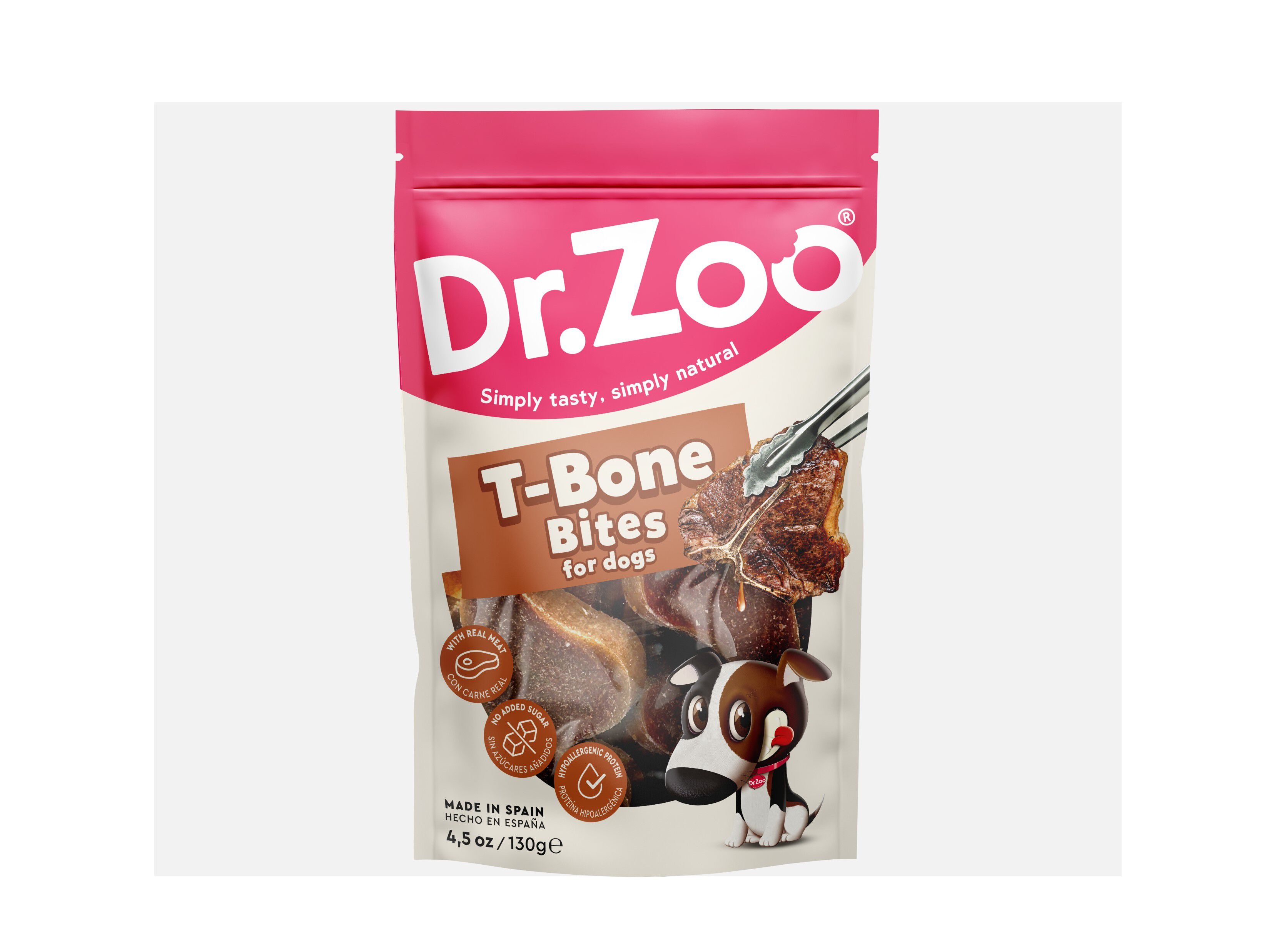 SNACK C&Atilde;O DR.ZOO T-BONE BITES 130G image number 0