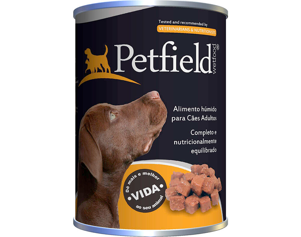 COMIDA H&Uacute;MIDA C&Atilde;O PETFIELD FRANGO 1250G*