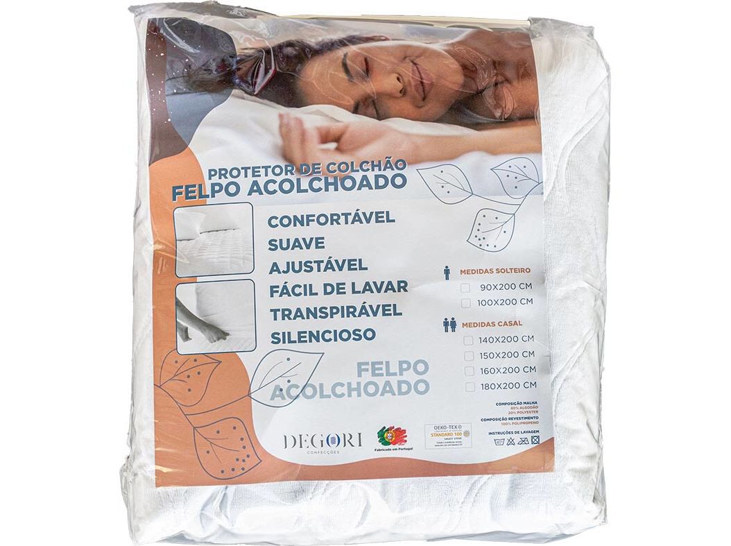 PROTETOR COLCH&Atilde;O 77 FELPO ACOLCHOADO IMPER 140X200 image number 0