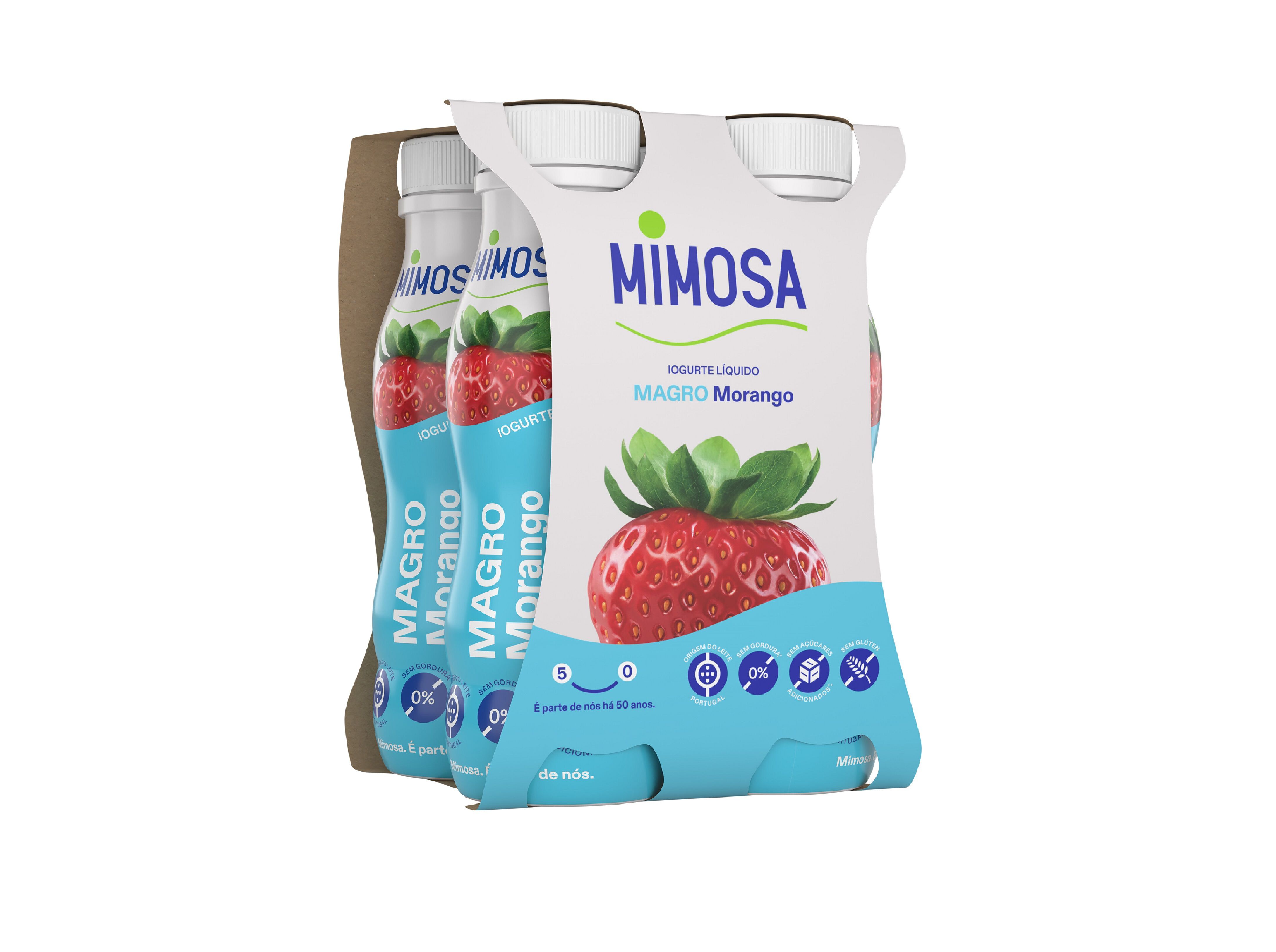 IOGURTE MAGRO LIQUIDO MIMOSA MORANGO 4X151 ML