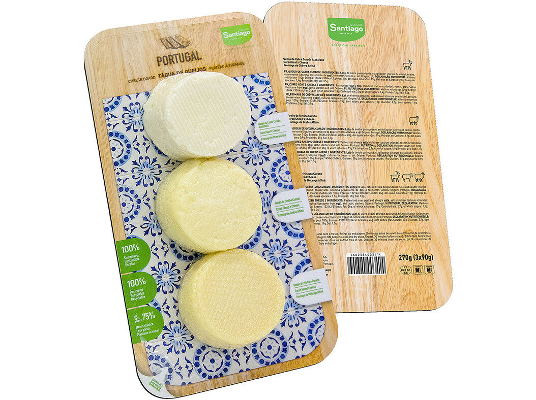 TABUA DE QUEIJOS SANTIAGO CL&Aacute;SSICOS 3X90GR
