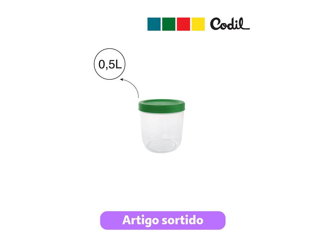 CAIXA REDONDA CODIL &Oslash;9.5X9.5CM CORES SORTIDAS