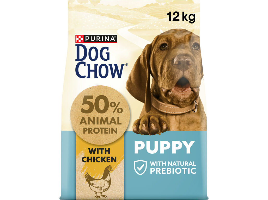 RA&Ccedil;&Atilde;O PARA C&Atilde;O J&Uacute;NIOR DOG CHOW FRANGO 12KG