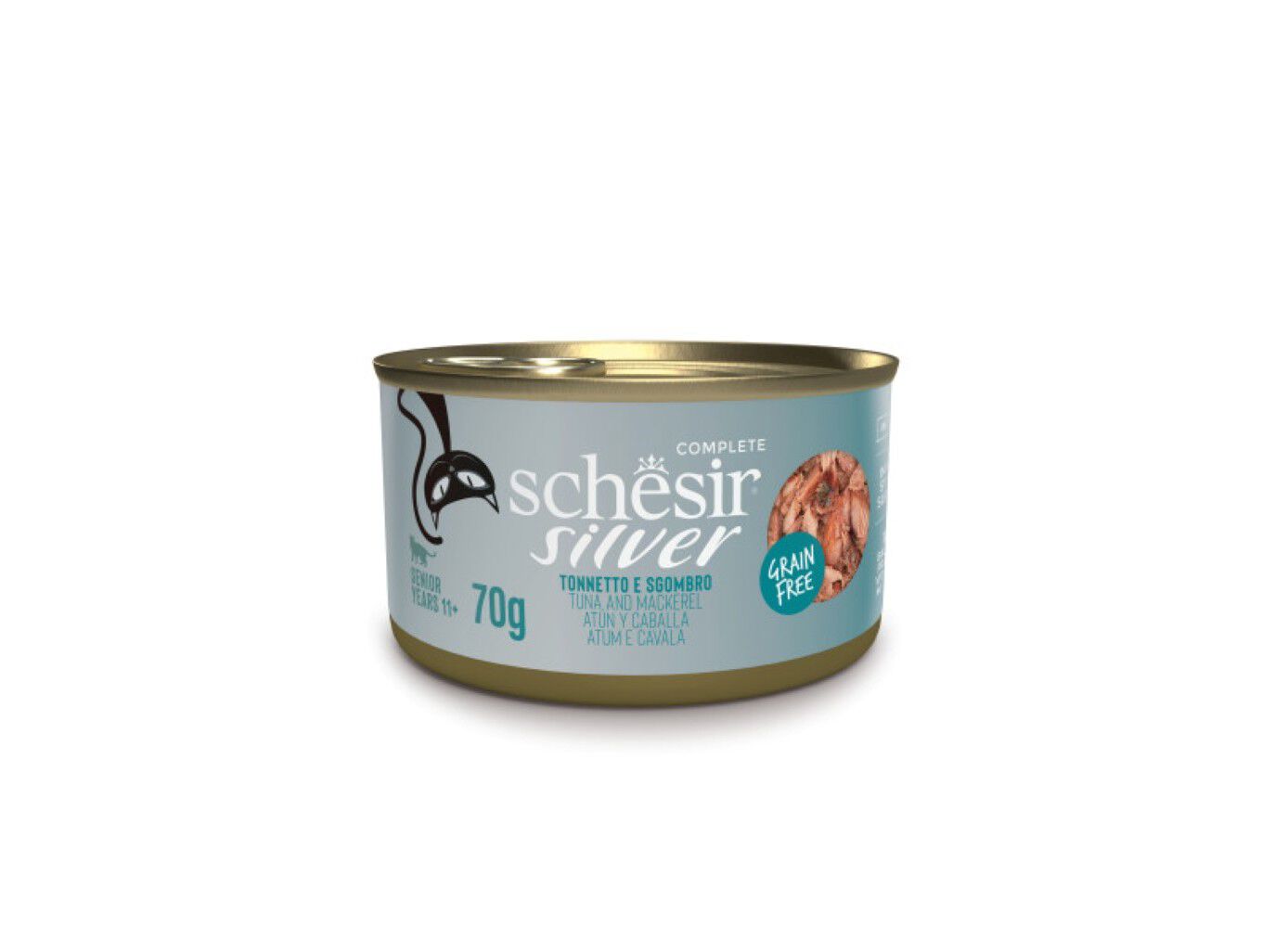 COMIDA H&Uacute;MIDA GATO SCHESIR S&Eacute;NIOR ATUM/CAVALA 70G image number 0
