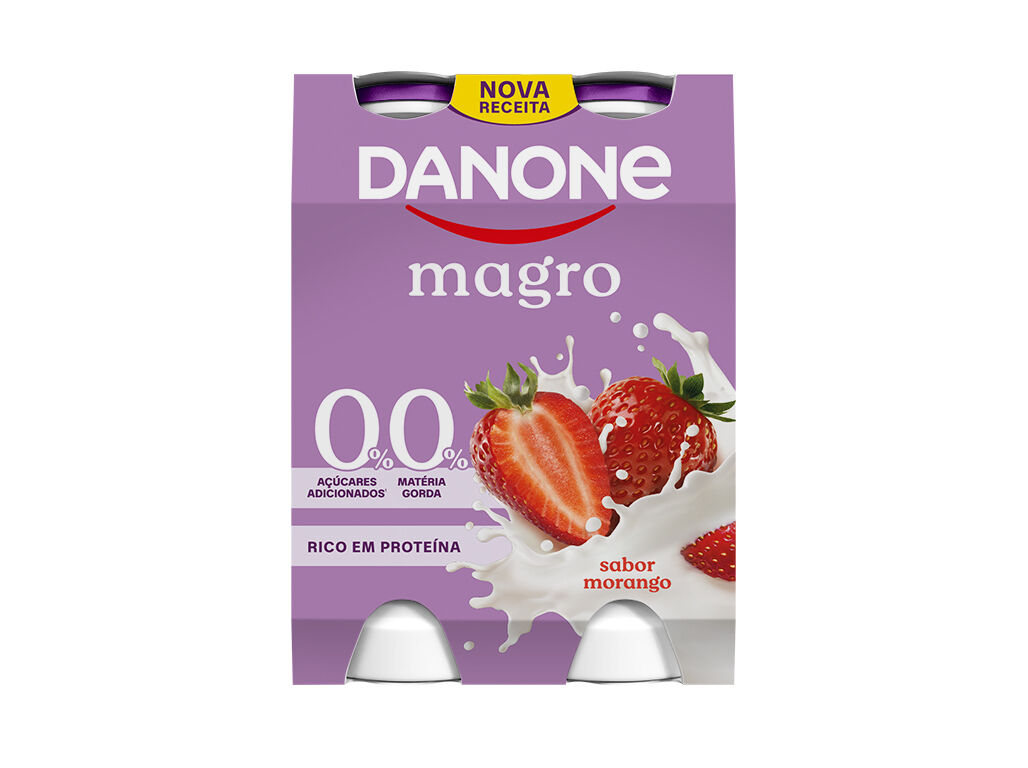 IOGURTE MAGRO L&Iacute;QUIDO DANONE MORANGO 4X155GR image number 0