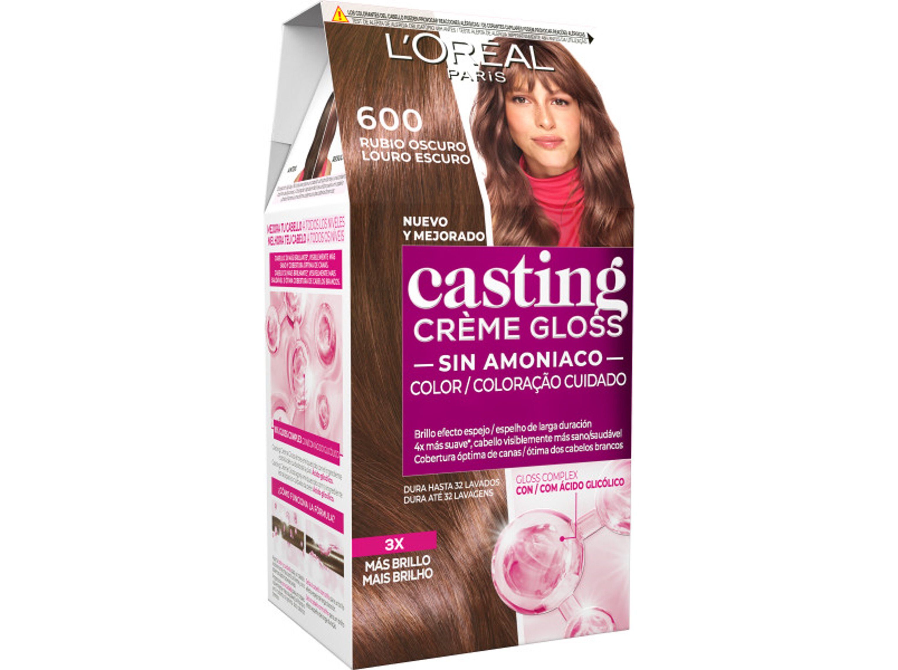 COLORA&Ccedil;&Atilde;O CASTING TEMPOR&Aacute;RIA CREME GLOSS N&ordm;600 LOURO ESCURO UN image number 1
