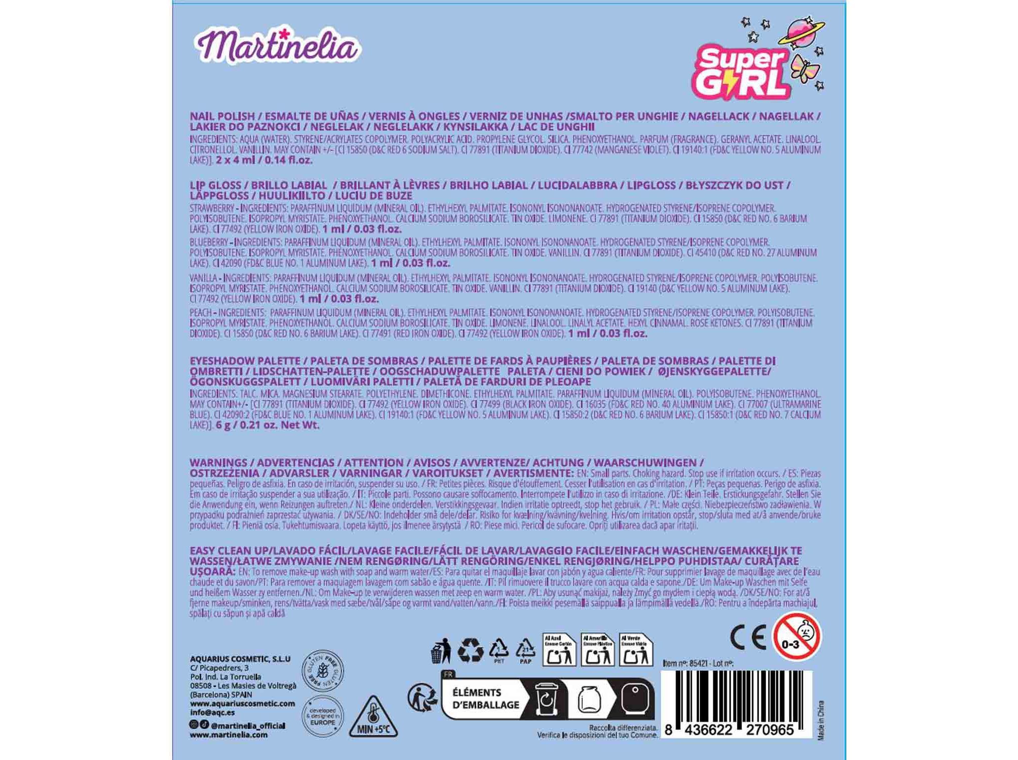 CONJUNTO MAQUILHAGEM MARTINELIA SUPERGIRL image number 3