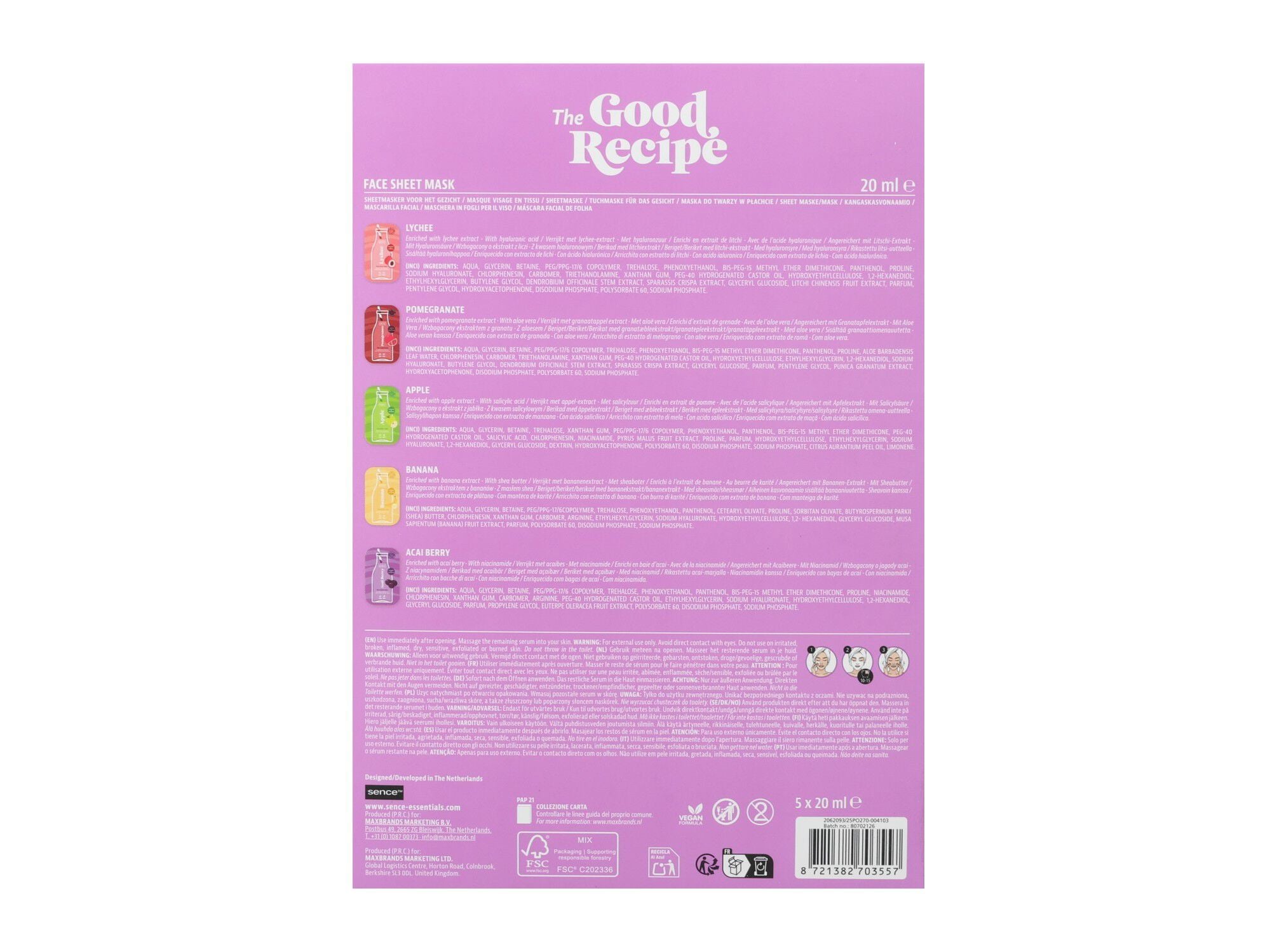 M&Aacute;SCARA FACIAL SENCE SMOOTHIE PACK 5UN image number 2