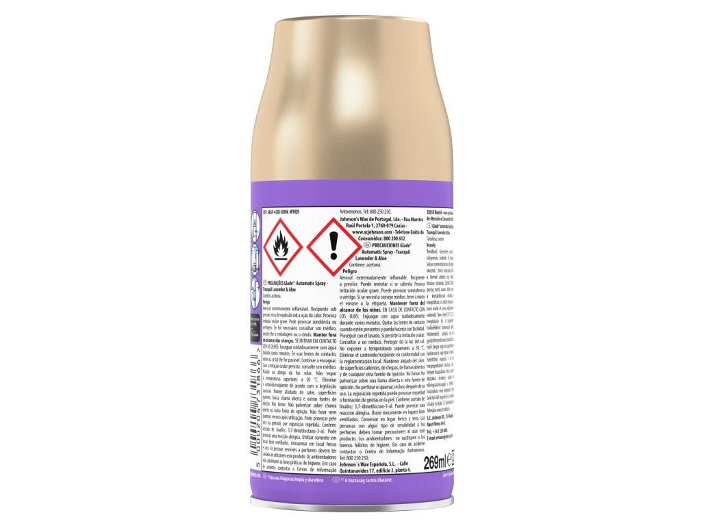AMBIENTADOR GLADE AUTOMATIC SPRAY RECARGA LAVANDA 269ML image number 1