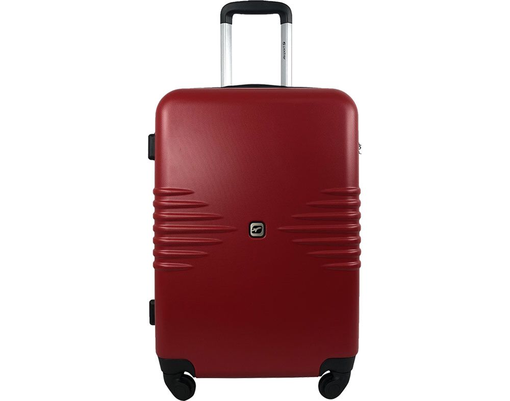 MALA DE VIAGEM M&Eacute;DIA R&Iacute;GIDA AIRPORT VERMELHO 4 RODAS 60CM