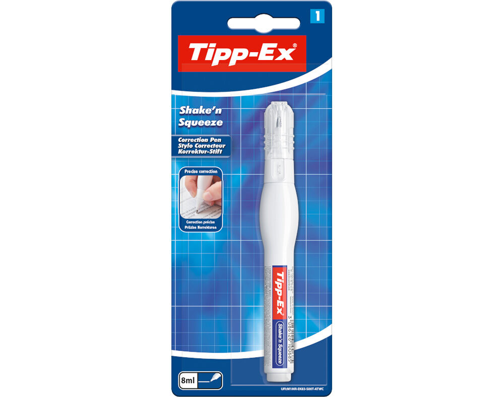 CANETA CORRETORA BIC SHAKE'N SQUEEZE 8ML