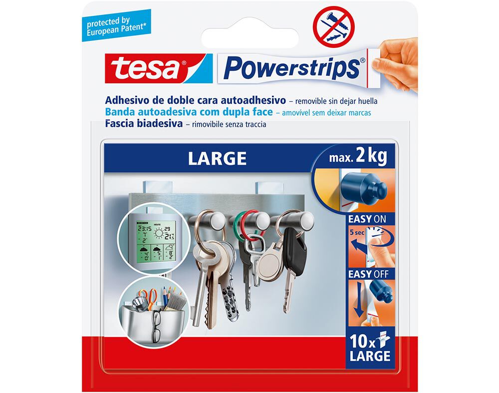 FITA ADESIVA TESA POWER STRIPS COM 10 TIRAS