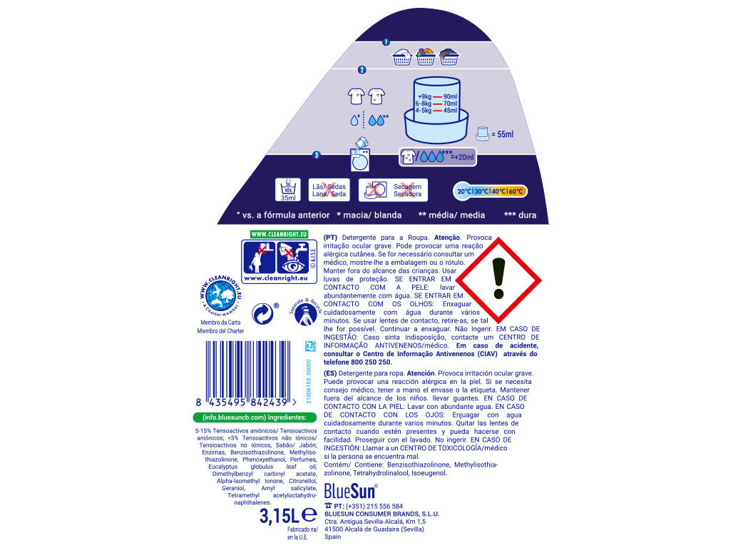 DETERGENTE ROUPA M&Aacute;QUINA L&Iacute;QUIDO A+ COLOUR 70DOSES image number 1