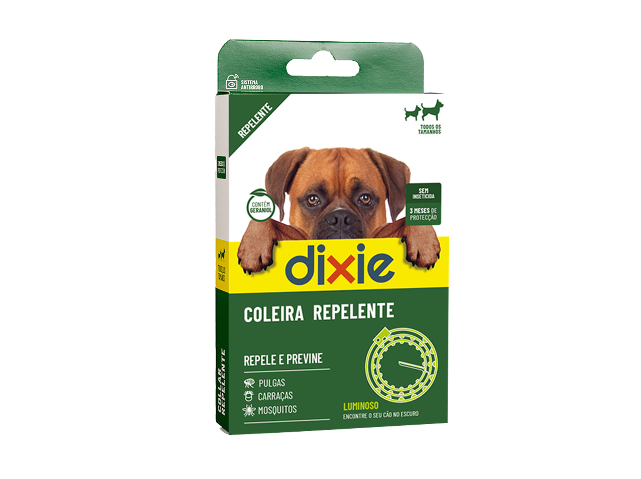 COLEIRA REPELENTE C&Atilde;O DIXIE LUMINOSA 58CM image number 0