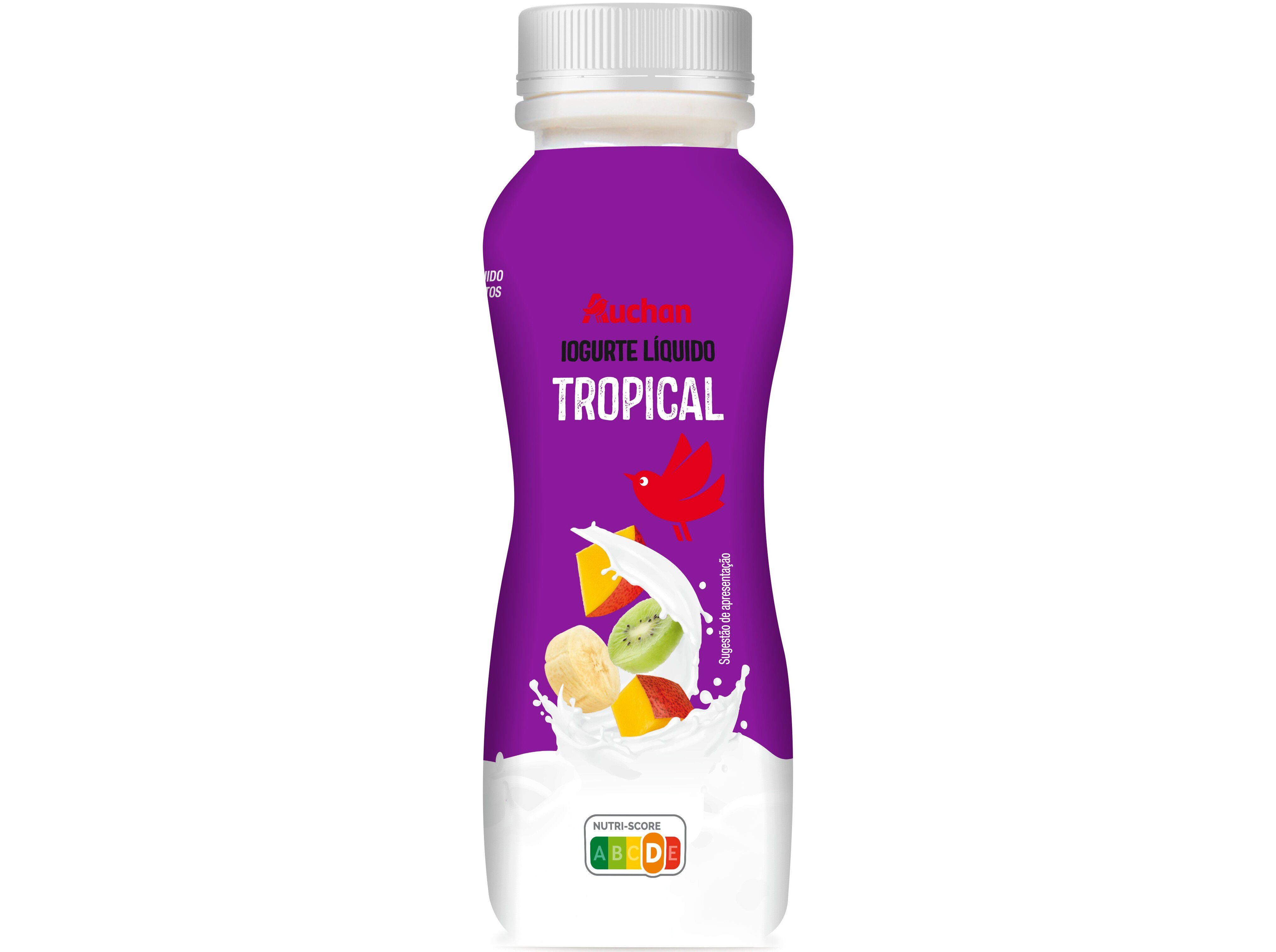 IOGURTE L&Iacute;QUIDO AUCHAN TROPICAL 160G image number 0