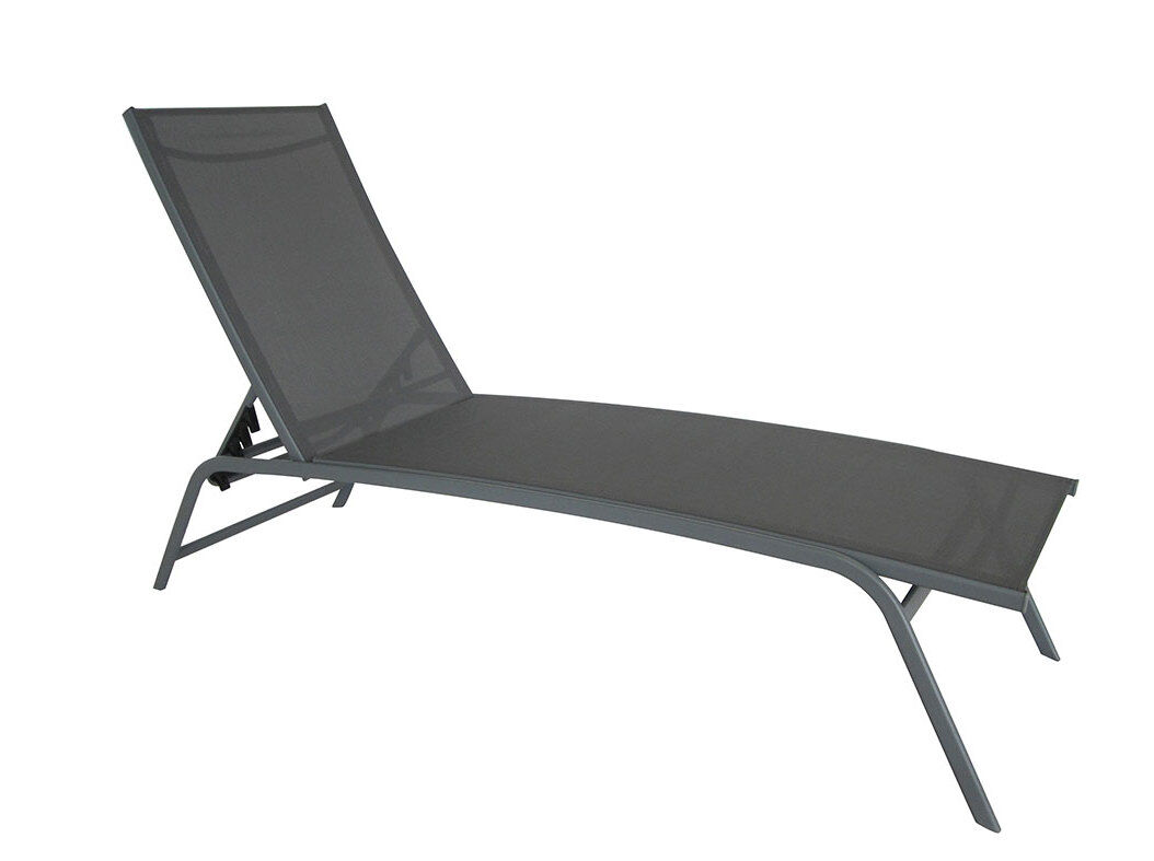 ESPREGUI&Ccedil;ADEIRA GARDENSTAR METAL E TEXTILENE CINZENTO 173X54X50CM image number 3