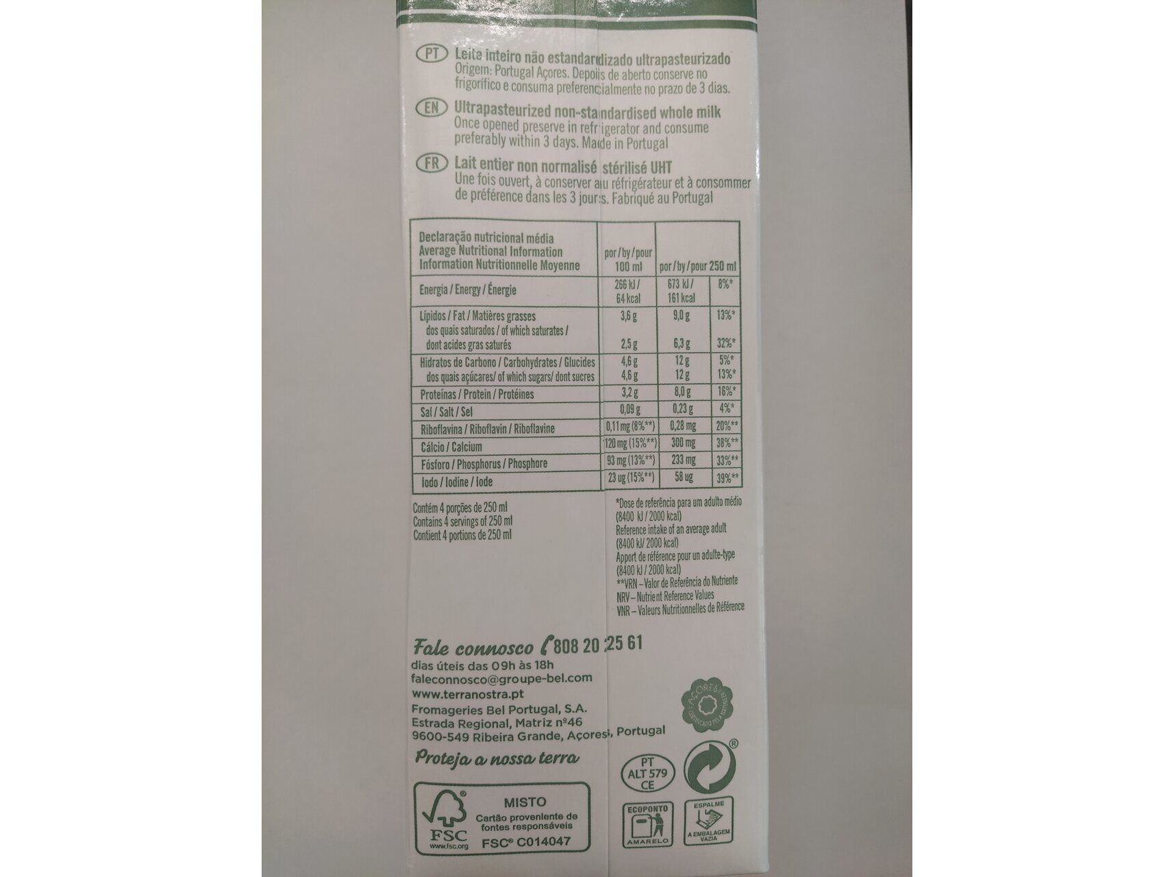 LEITE TERRA NOSTRA PASTAGEM INTEIRO 6X1L image number 2