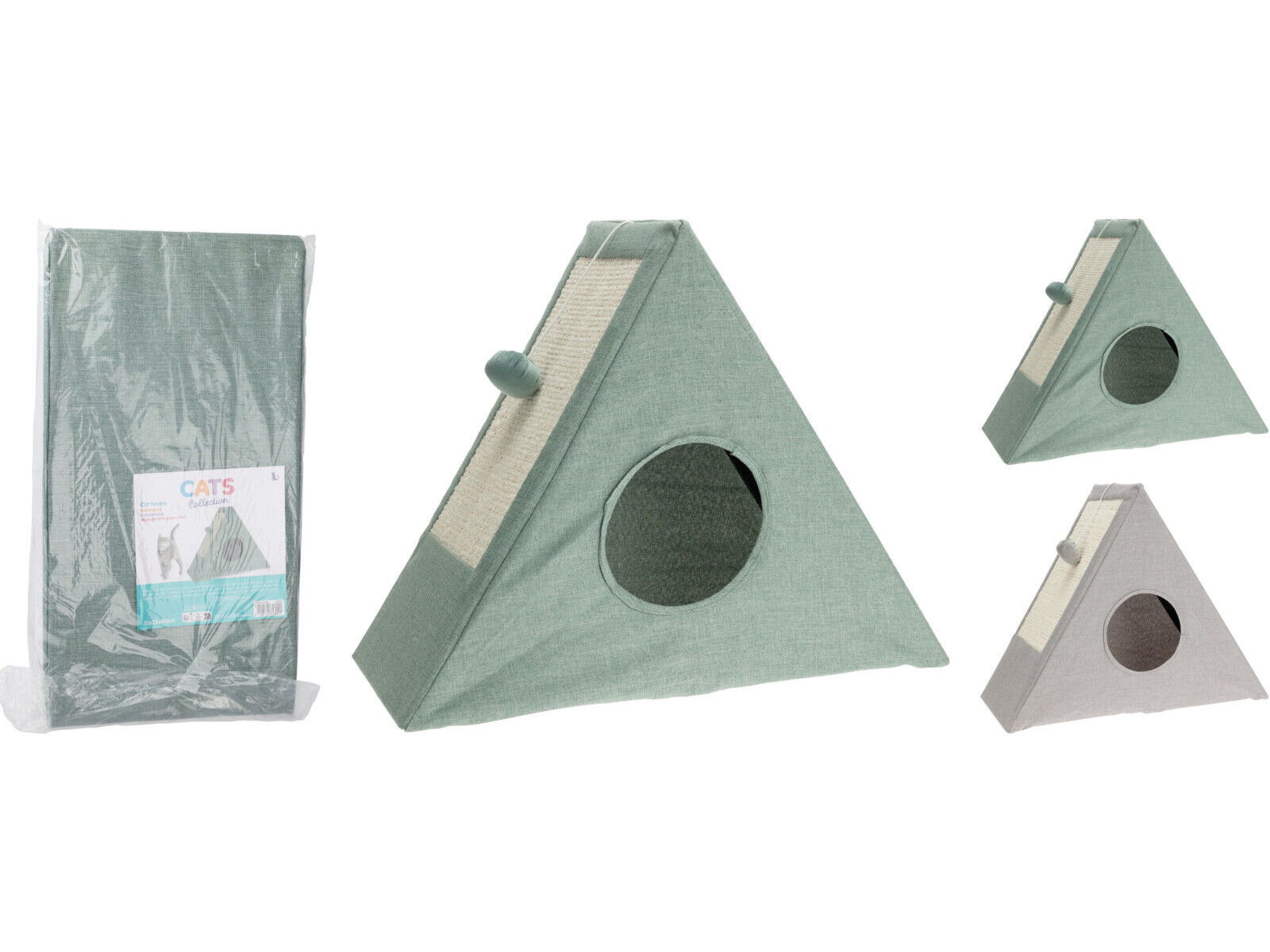 ARRANHADOR PARA GATO CATS COLLECTION TRI&Acirc;NGULO 51X25X40CM CORES SORTIDAS image number 1