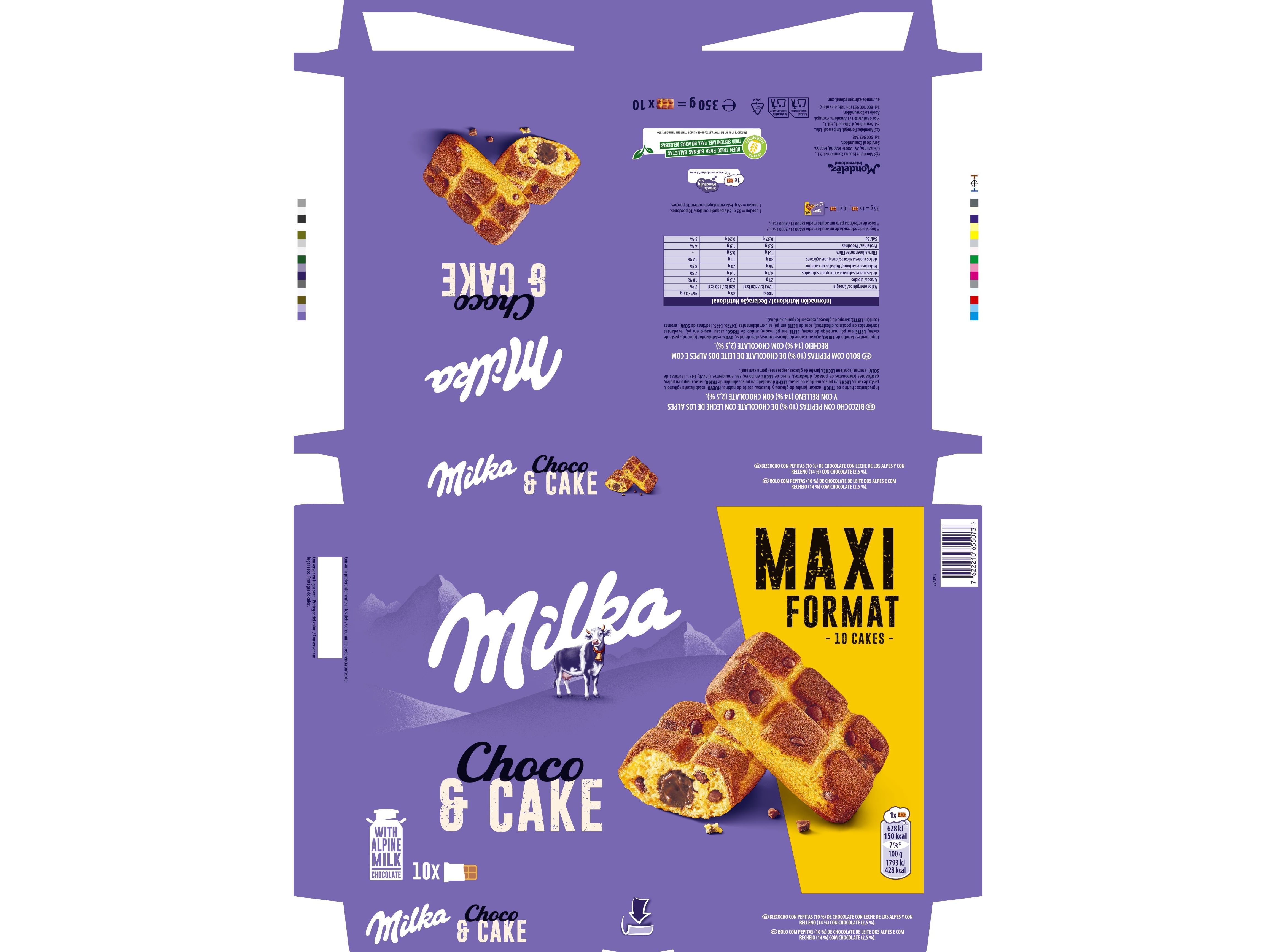 BOLO MILKA CAKE & CHOC 350G image number 1