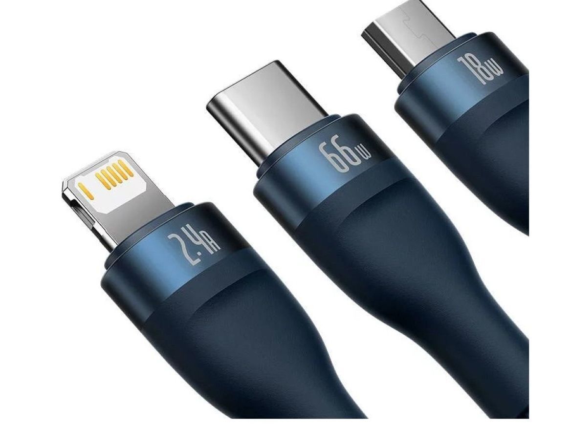 CABOS BASEUS FLASH USB-A P/ USB-C AZUL 1.2 MT image number 2