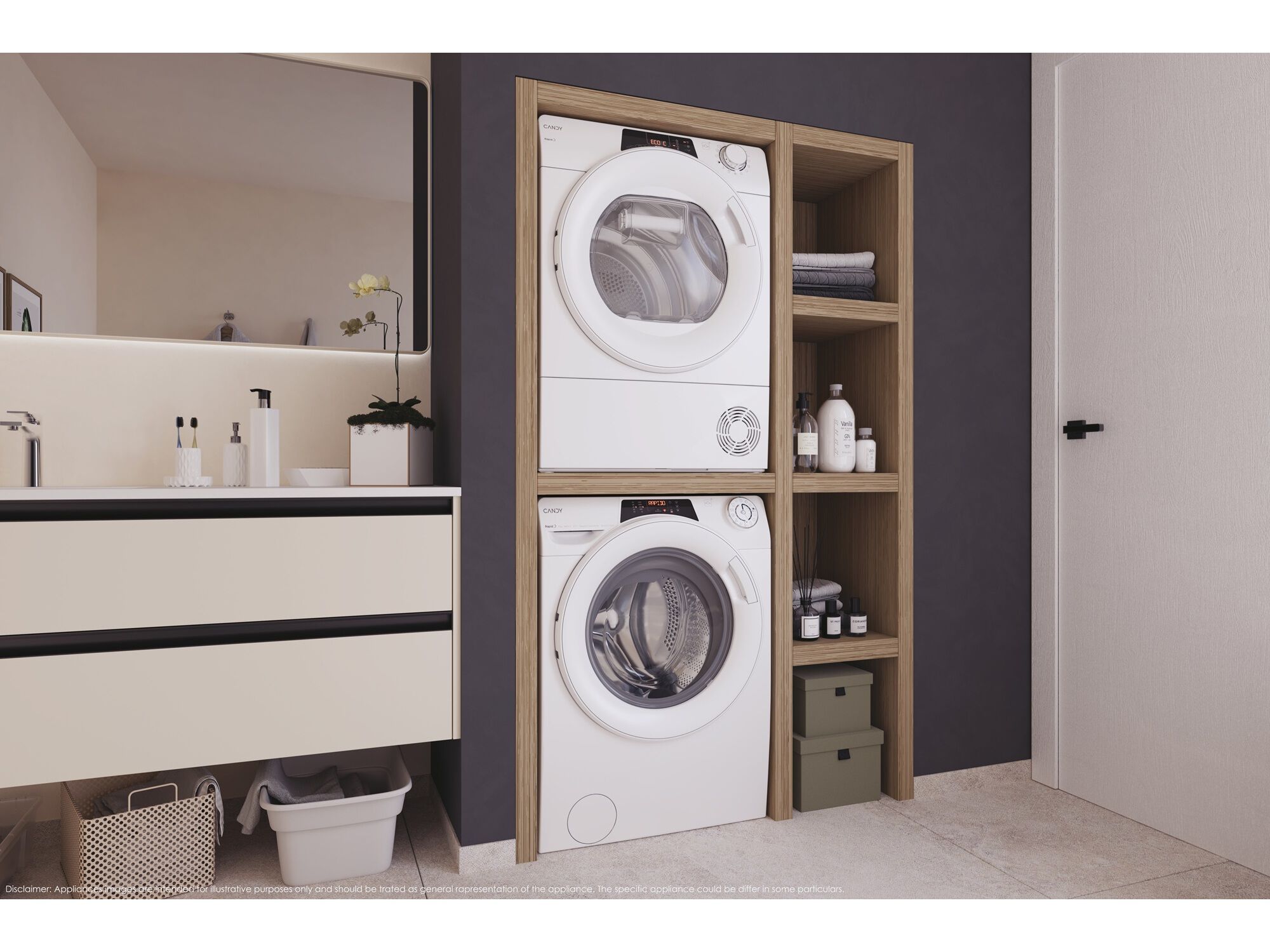 M&Aacute;QUINA DE LAVAR ROUPA CANDY RO 496DWM7/1-S - BRANCO A 9KG image number 11