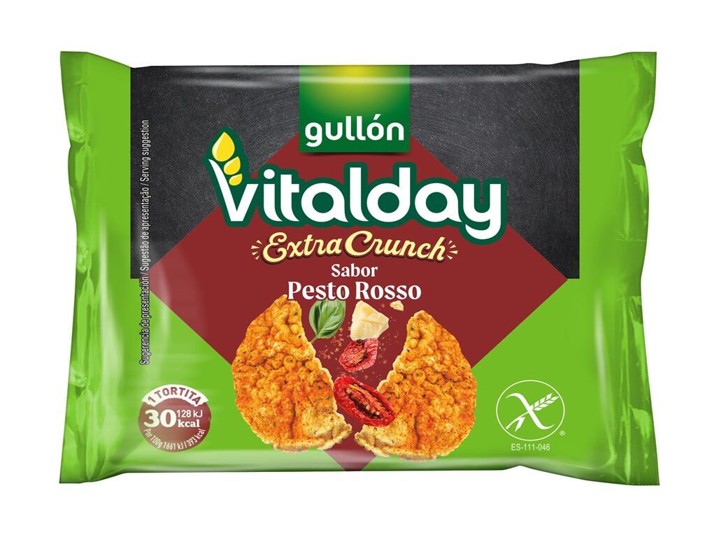 TORTITAS GULLON VITALDAY PESTO ROSSO 93G image number 0