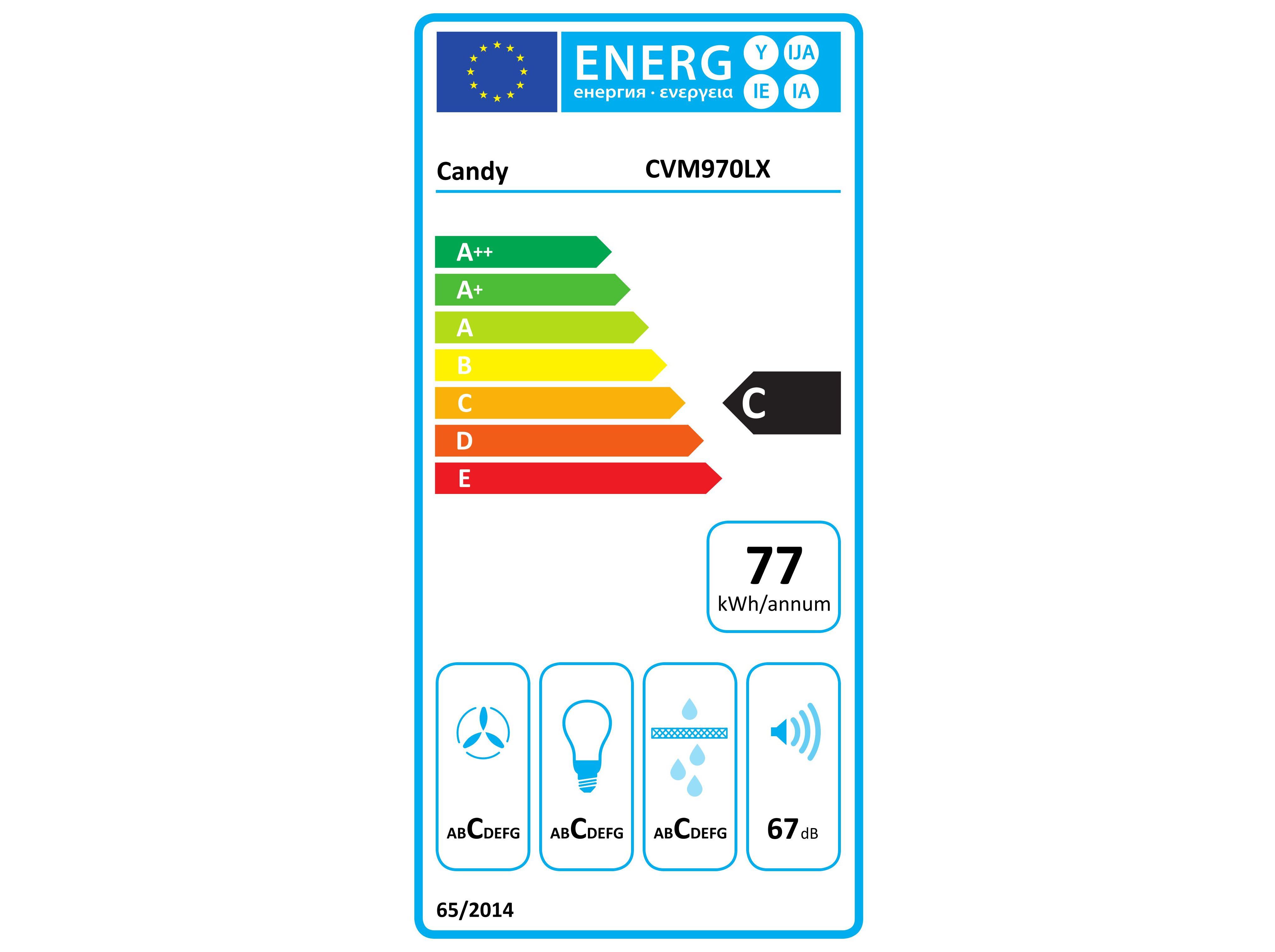 CHAMIN&Eacute; CANDY CVM970LX INOX 90 CM image number 2