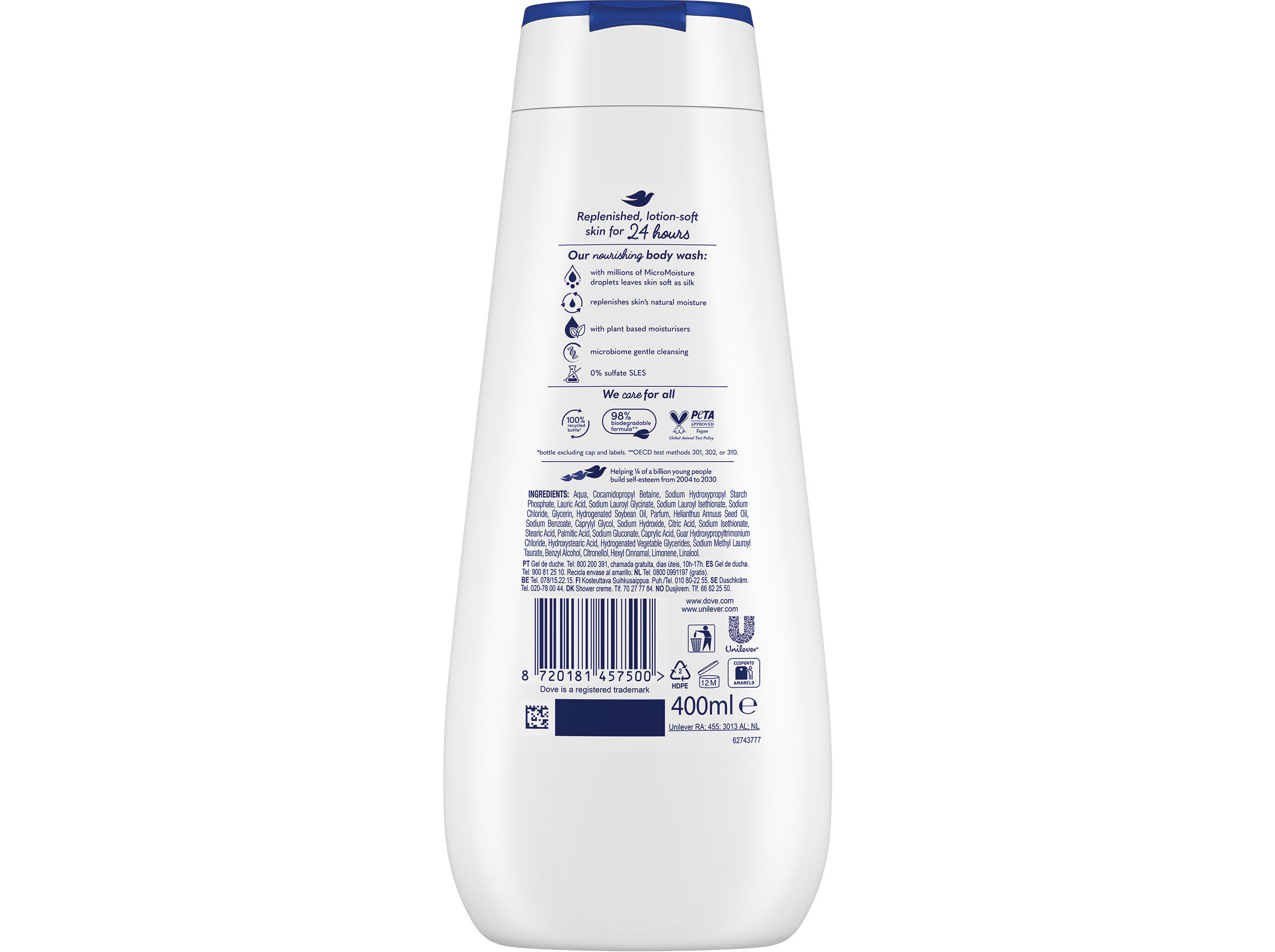 GEL BANHO DOVE ADV DEEPLY NOURISHING 400ML image number 1