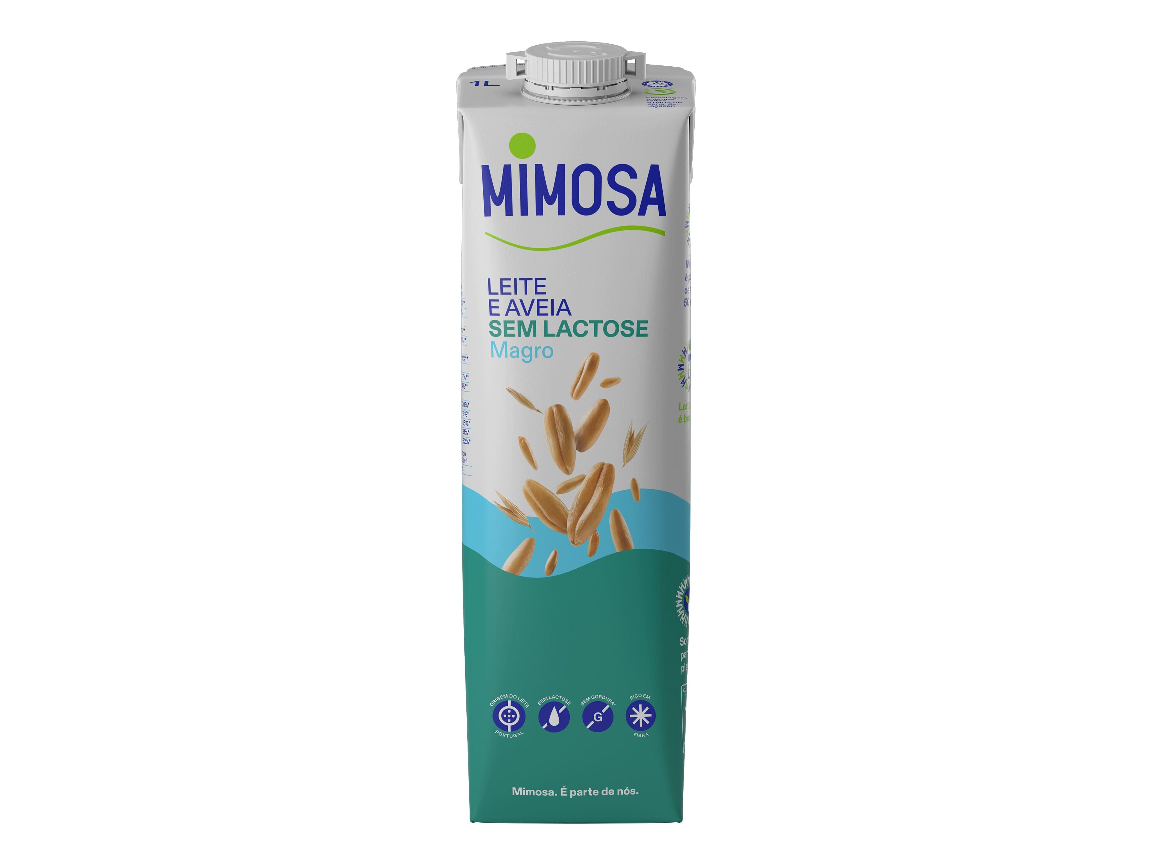 LEITE UHT MAGRO MIMOSA SEM LACTOSE COM FIBRA E AVEIA 1L image number 1