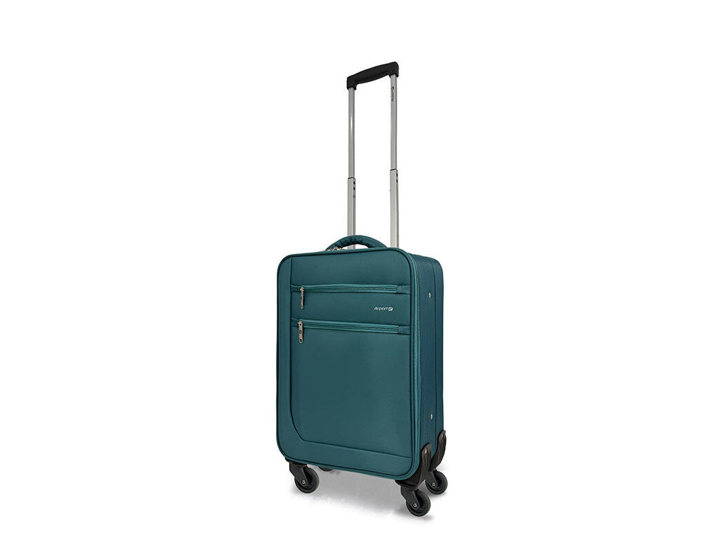 MALA DE CABINE FLEX&Iacute;VEL AIRPORT HIGHWAY VERDE COM 4 RODAS 55 X 34 X 18 CM